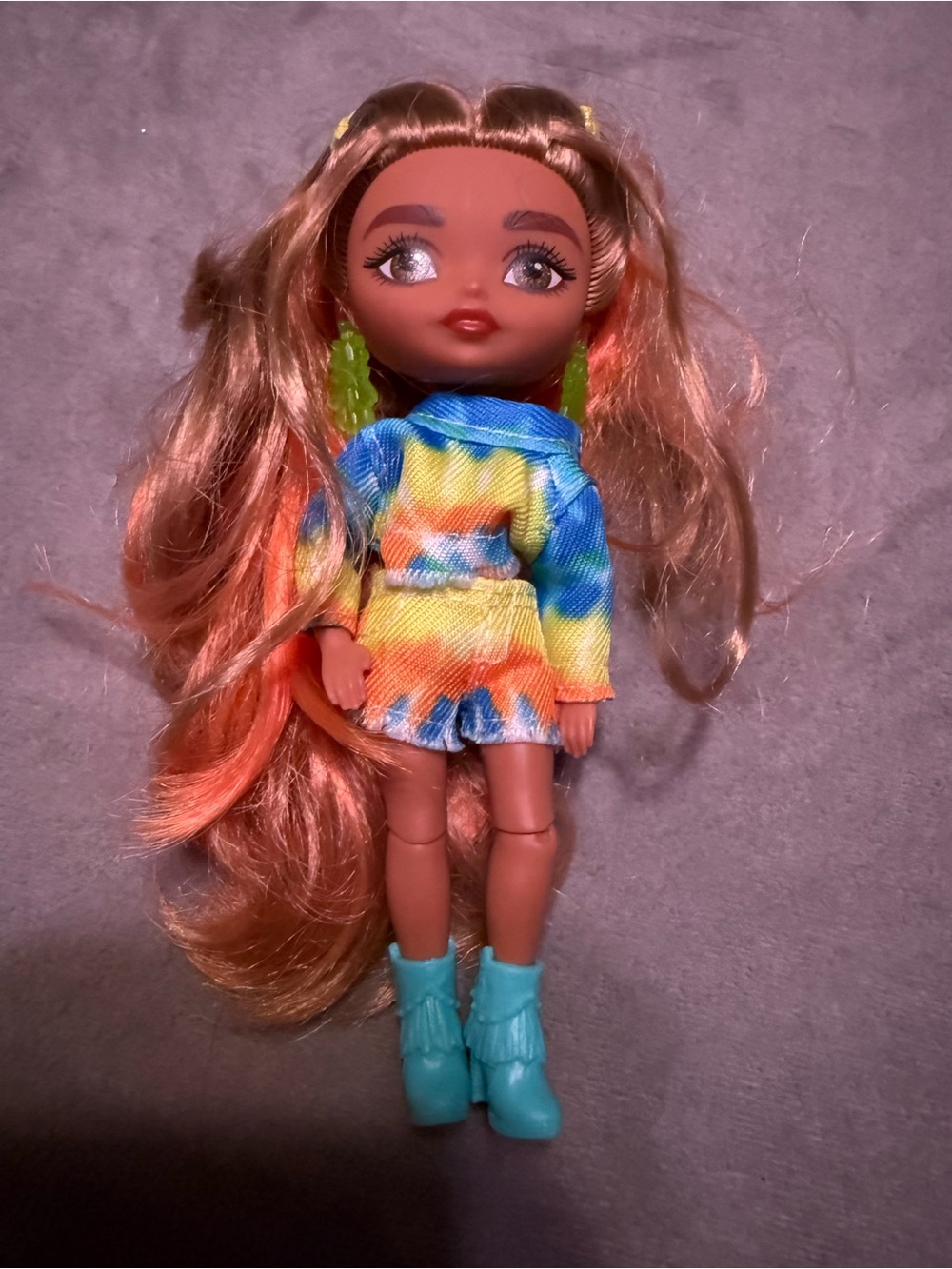 Mattel 2021 Barbie Extra Minis Doll Rainbow Outfit Teal Boots